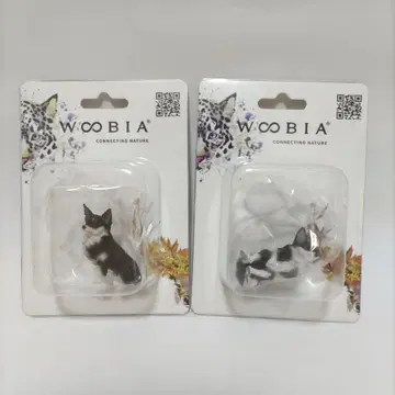 WOOBIA 강아지 치와와 피규어 2개 세트