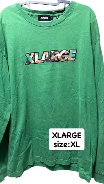 XLARGE 그린 로고 프린트 T셔츠 XL