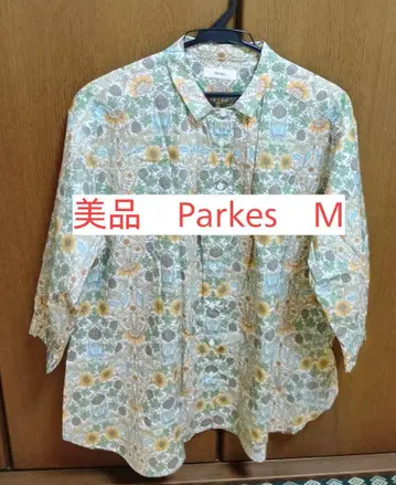 Parkes 리버티 여성용 튜닉 7부 소매 꽃무늬 블라우스 셔츠