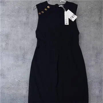 새상품 ZARA 버튼 원피스 타이트 L 블랙