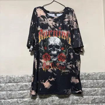 SHEIN 4XL 스컬 그래픽 티셔츠