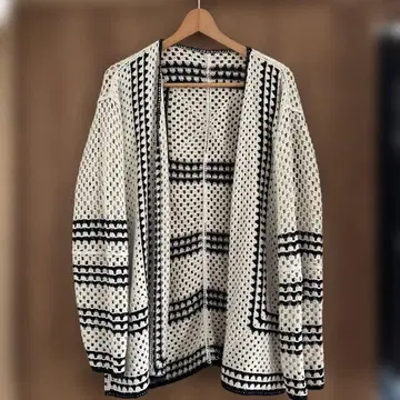 새상품급 journalstandardrelume 크로셰 라인 V넥 가디건