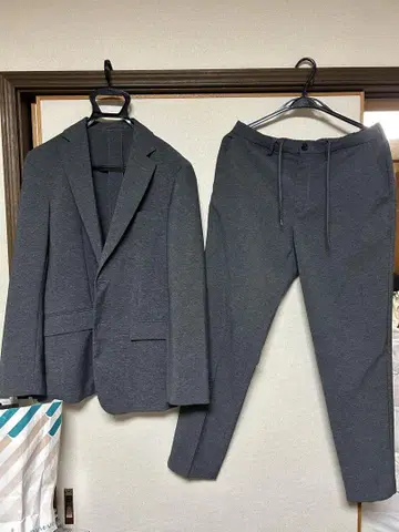 UNIQLO GU 봄/여름 셋업 감동 자켓 감동 팬츠 그레이 M
