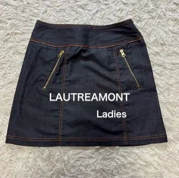 LAUTREAMONT 데님 미니 스커트 여성용 38 M 스티치 포함