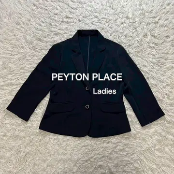 PEYTON PLACE 테일러드 자켓 7부 소매 여성용 M 네이비