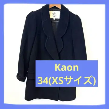 여성용 Kaon 더블 버튼 피코트 블랙 34(XS 사이즈)