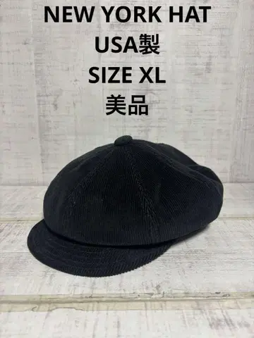 새상품급 뉴욕햇 USA제 헌팅 캡 블랙 코듀로이