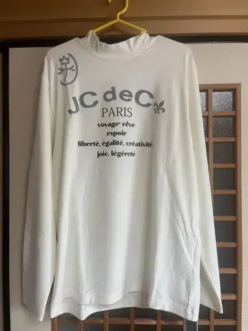JC deC 화이트 긴팔 티셔츠