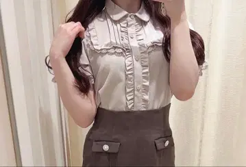 evelyn 에블린 프릴 레이스 BS 블라우스