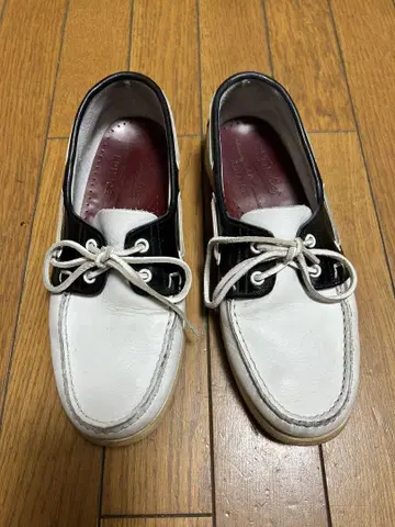 파라부트 데크 슈즈 화이트/블랙 에디피스 별주