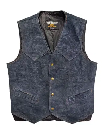 70s Sears Western Outdoor Wear 스웨이드 베스트