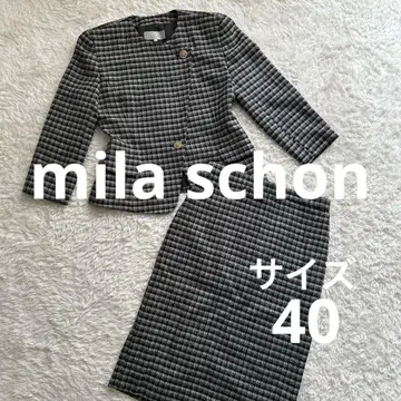 mila schon 밀라 쇤 빈티지 셋업 자켓 체크