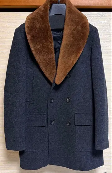 JOURNALSTANDARD TRISECT 퍼 카라 부착 울 체스터 코트