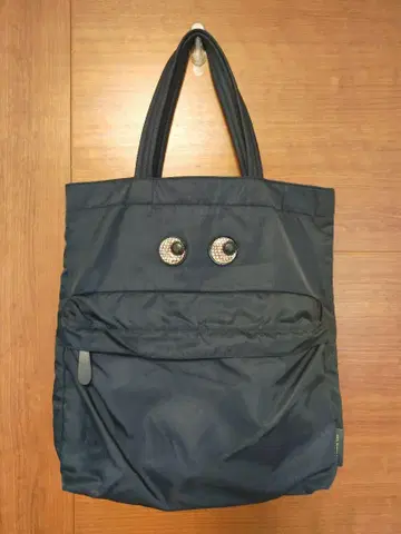 안야 힌드마치 네이비 나일론 토트백