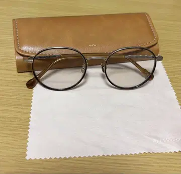 Zoff Kirimaru 브라운(데미 패턴) 오벌 안경 케이스 포함