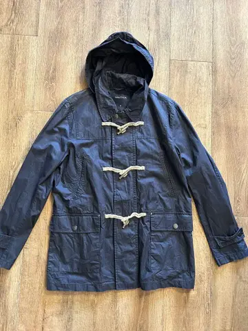 00s NAUTICA 코팅 가공 더플 코트 얇은 소재 노티카 S