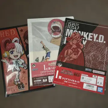 새상품 ONE PIECE FILM RED 클리어 파일 세트
