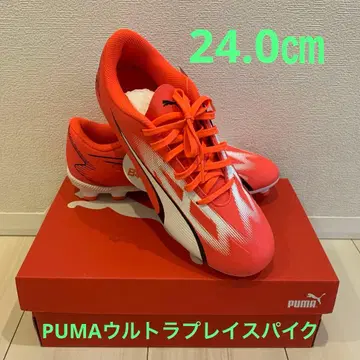 PUMA 축구 울트라 프레오 스파이크 오렌지 합성섬유