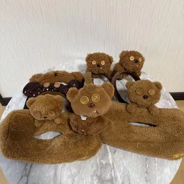 곰 디자인 머리띠 세트