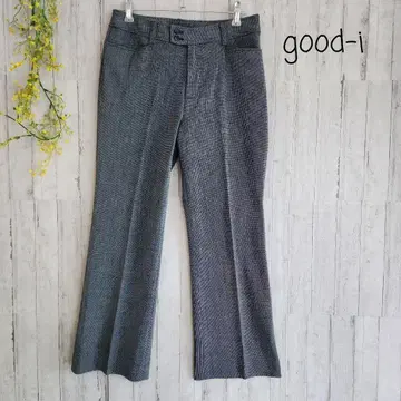 good-i 슬랙스 팬츠 레이온 혼방 글렌체크 M 상당 깔끔한