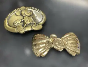 사랑해! 미키마우스 금속제 머리핀 약 9cm 2개 세트