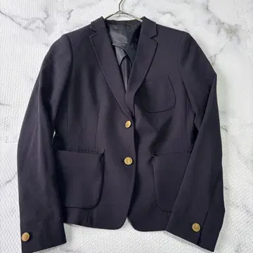 새상품급 유니클로 UNIQLO 테일러드 자켓 네이비 골드 버튼 싱글 M