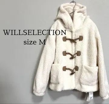 미사용 새상품 WILLSELECTION 보아 더플 숏코트 후드 부착 M