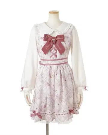 새상품급 LIZ LISA Sewing Bear 패턴 원피스