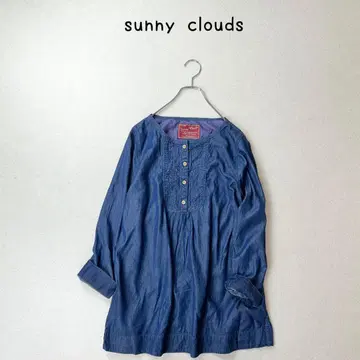 sunny clouds 노카라 데님라이크 튜닉