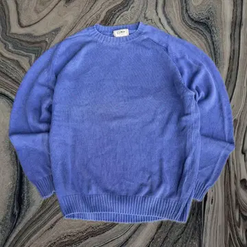 90s llbean 코튼 니트 라이트 블루 XL usa 제조