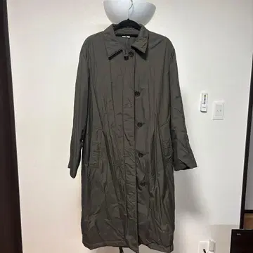 UNIQLO U (유니클로 유) 그레이 버튼 롱 코트