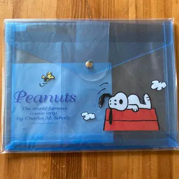 우체국 한정판 스누피 멀티 케이스 파랑 A5 사이즈 2.5cm 밴드 포함