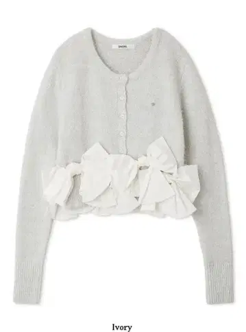 SNIDEL 리본 모티브 가디건 IVR