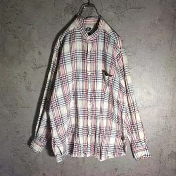 [ 개성파 ] Engineered Garments 밴드 카라 체크 셔츠