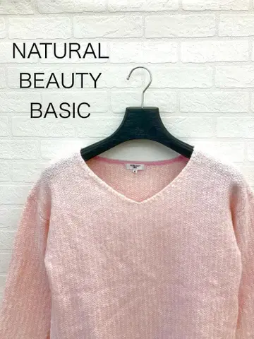 NATURAL BEAUTY BASIC 브이넥 니트 스웨터