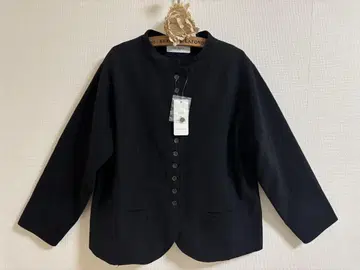 새상품 미사용 리루네루로 친숙한 셀프 서비스 노카라 자켓 블랙