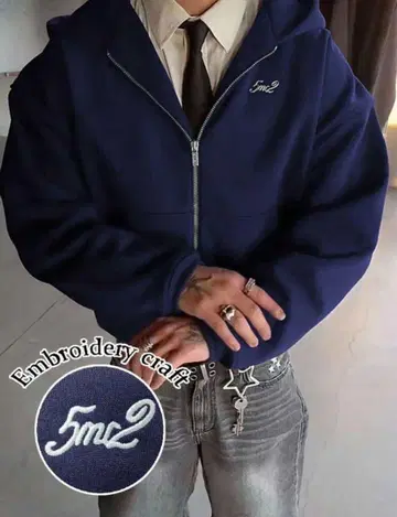 새상품 후드티 후디 집업 긴팔 해외 스트릿 구제 의류 네이비
