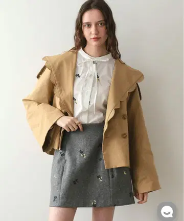 택 포함 Donoban 스캘럽 숏 트렌치