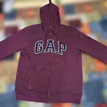 GAP 퍼플 집업 후드티