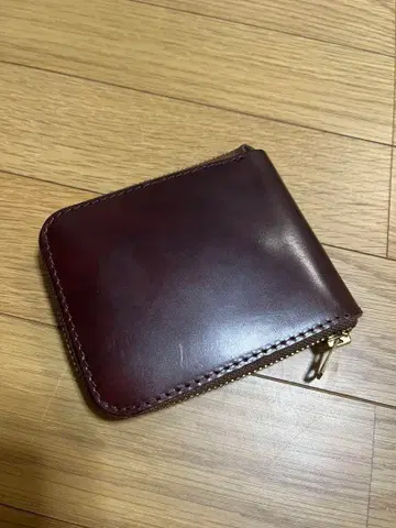 반스 BARNS 코도반 가죽 라운드 지퍼 접이식 지갑