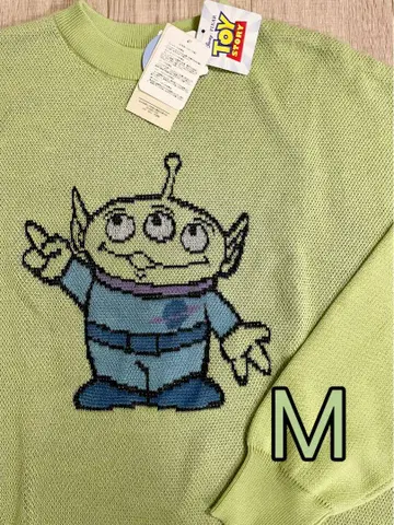 토이스토리 리틀 그린 맨 니트 스웨터 트레이닝복 맨투맨 M