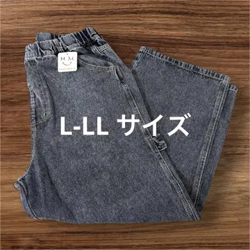 새상품 해피마릴린 데님 페인터 팬츠 블랙 케미컬 빅 사이즈