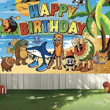 이탈리안 레인 로트 HAPPY BIRTHDAY 배너