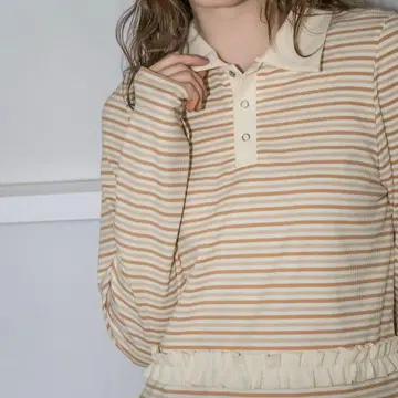 idem border frill polo shirt