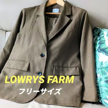 새상품급 LOWRYS FARM 체크 무늬 테일러드 자켓 프리 사이즈