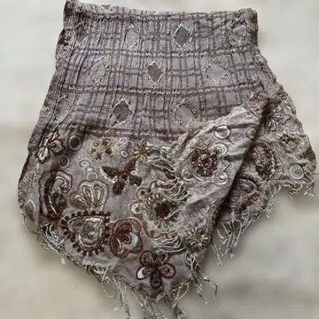 자수 장식 대형 스톨