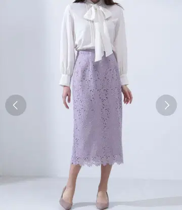 미사용 NATURAL BEAUTY BASIC 레이스 타이트 스커트
