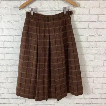 10.21 t664 닥스 롱 스커트 플리츠 YKK 체크