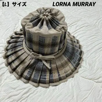 LORNA MURRAY 베이지 계열 플리츠 디자인 햇