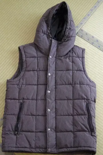 후드 부착 다운 베스트 아베일 L